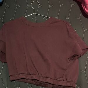 Women's Burgundy Cropped Top